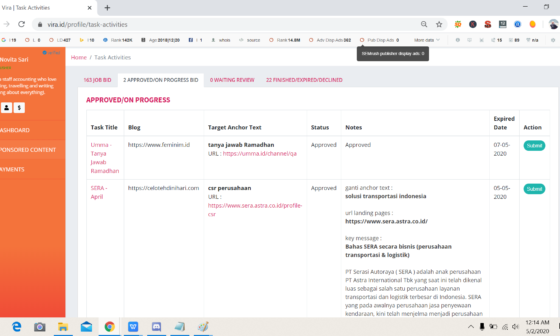 Cara Daftar Vira.id dan Raup Banyak Penghasilan Sebagai Blogger. Buruan Coba! 8 vira.id