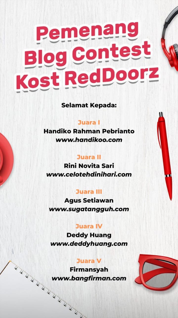 juara 2 blog competition reddoorz