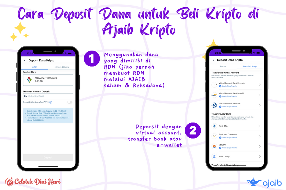 Cara Deposit Dana untuk Beli Kripto di Ajaib Kripto- aplikasi crypto terbaik